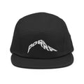 Porra Papi five panel cap by Robin Gnarly — black, front