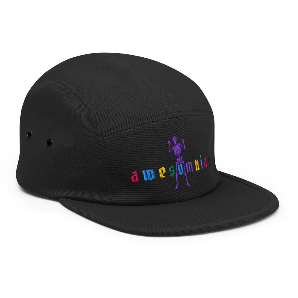 AWESOMNIAC five panel cap by Robin Gnarly — black, right side