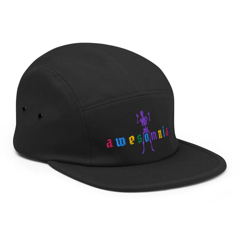 AWESOMNIAC five panel cap by Robin Gnarly — black, right side