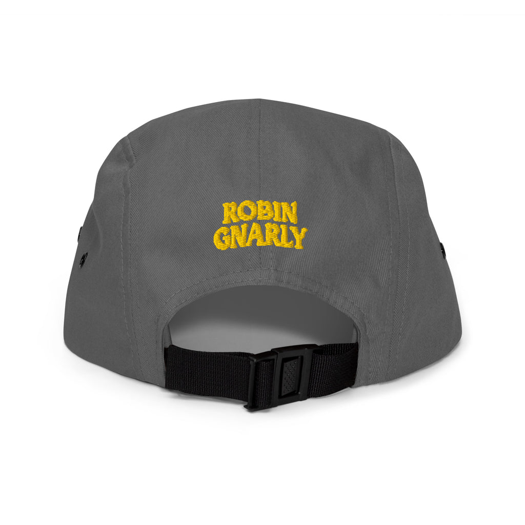Amateur Adult five panel cap by Robin Gnarly — grey, back