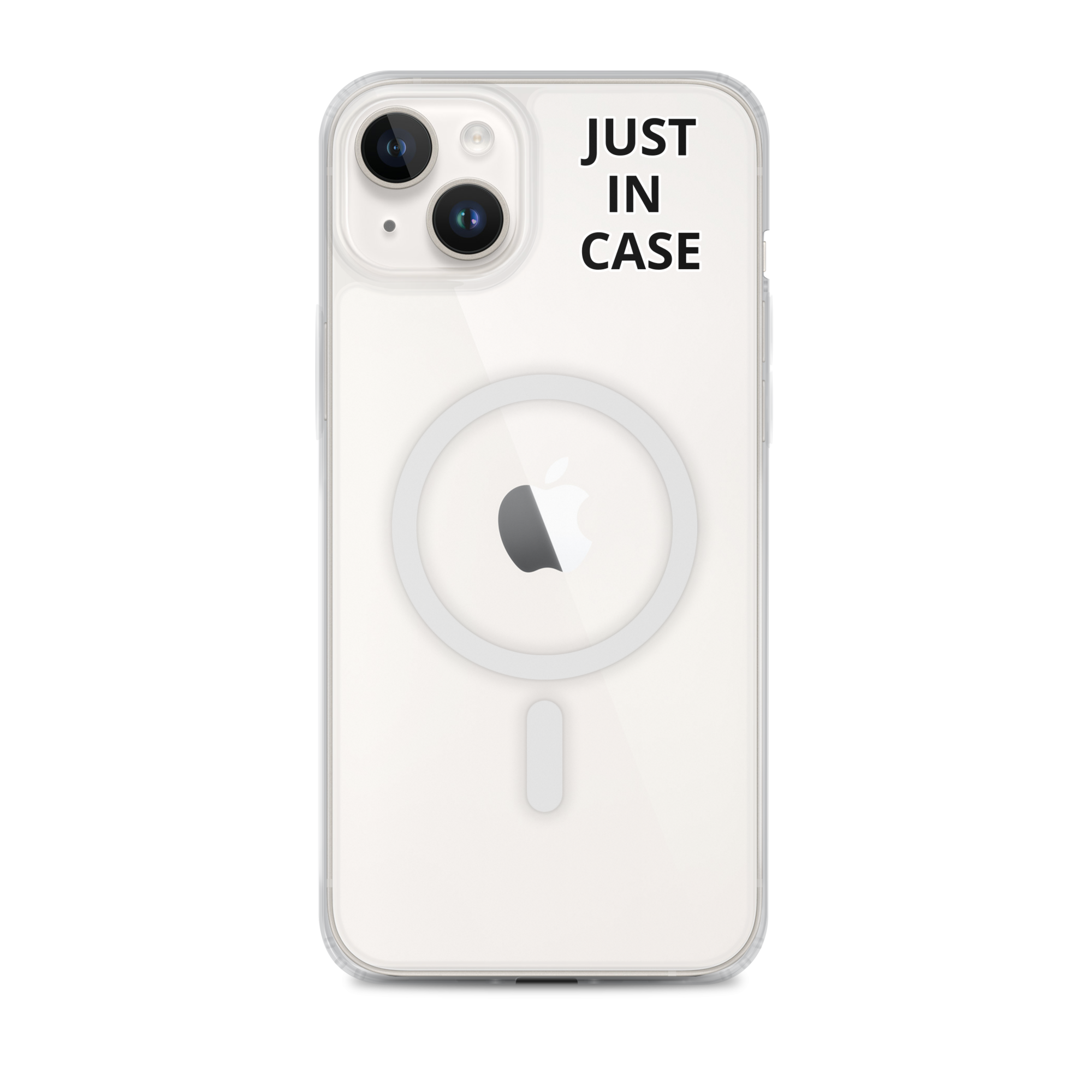 Just In Case clear MagSafe iPhone case by Robin Gnarly — view 1