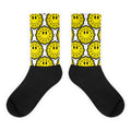 DEJAVOODOO allover socks by Robin Gnarly — smiley flower print
