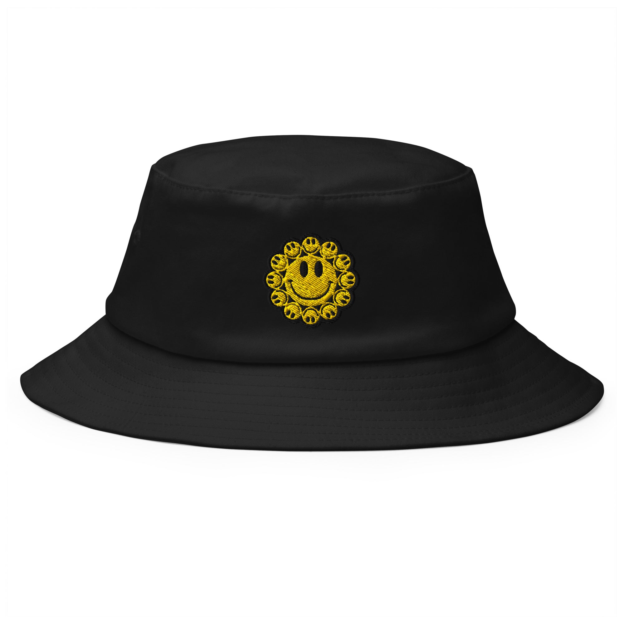 DEJAVOODOO 90's bucket hat by Robin Gnarly — black, front