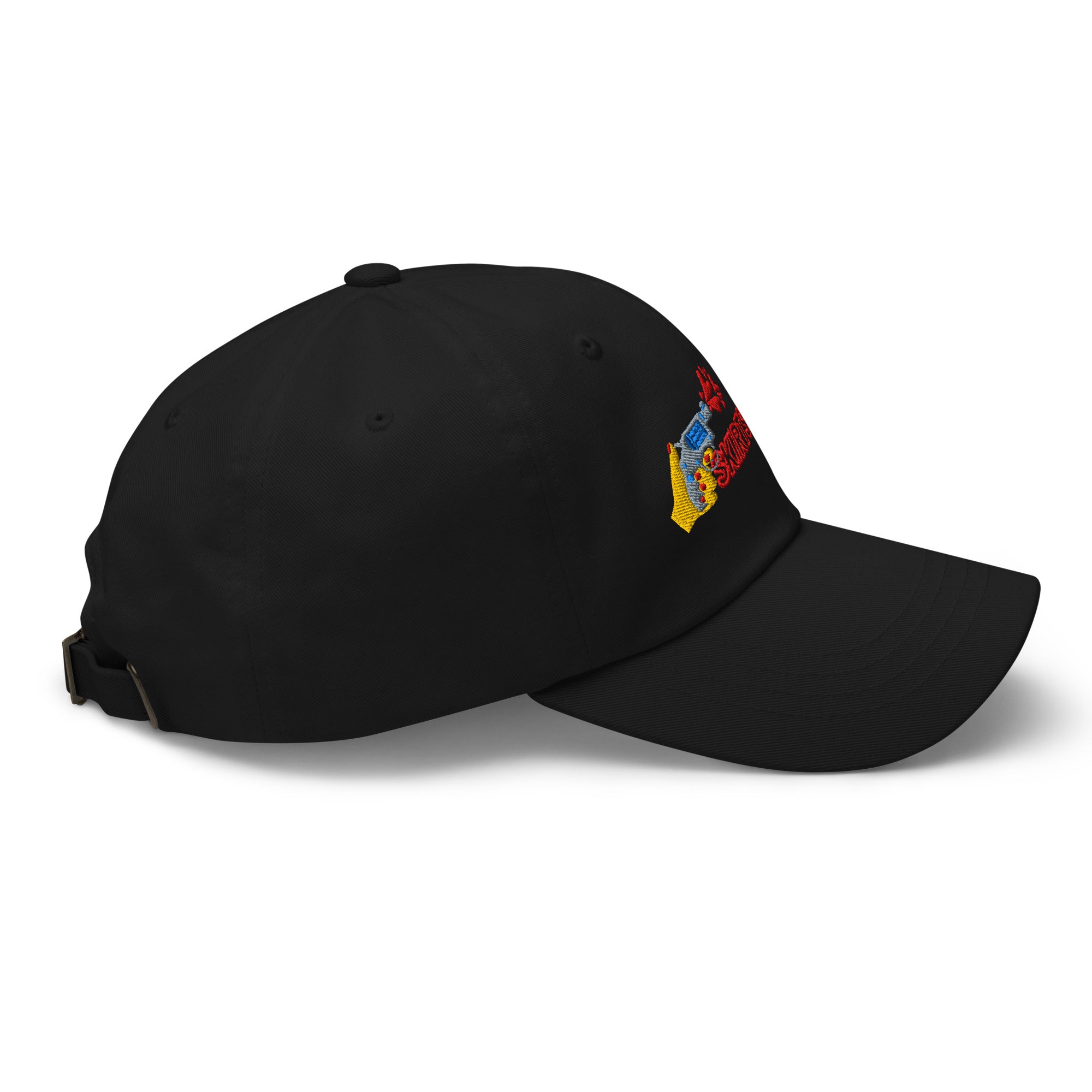 Skirtshunter dad hat by Robin Gnarly — black, right side