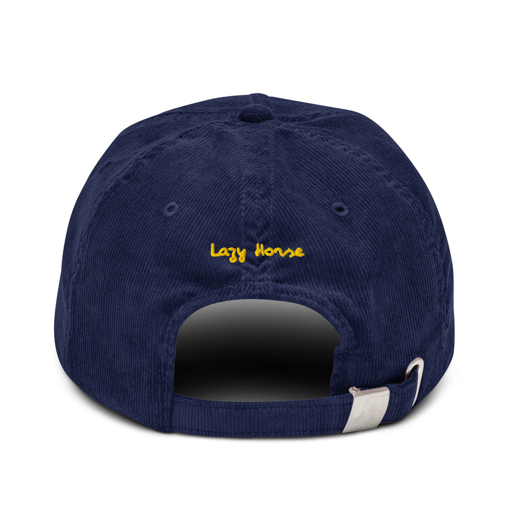 Lekker Feeling corduroy cap by Robin Gnarly — navy, back