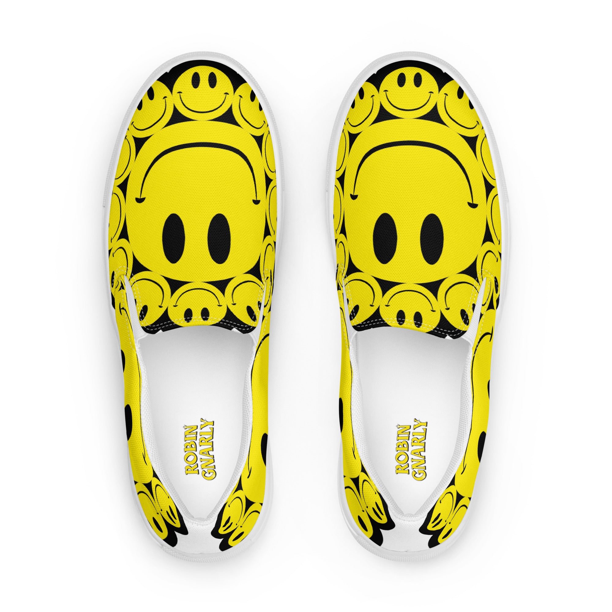DEJAVOODOO slip-on canvas shoes by Robin Gnarly — front