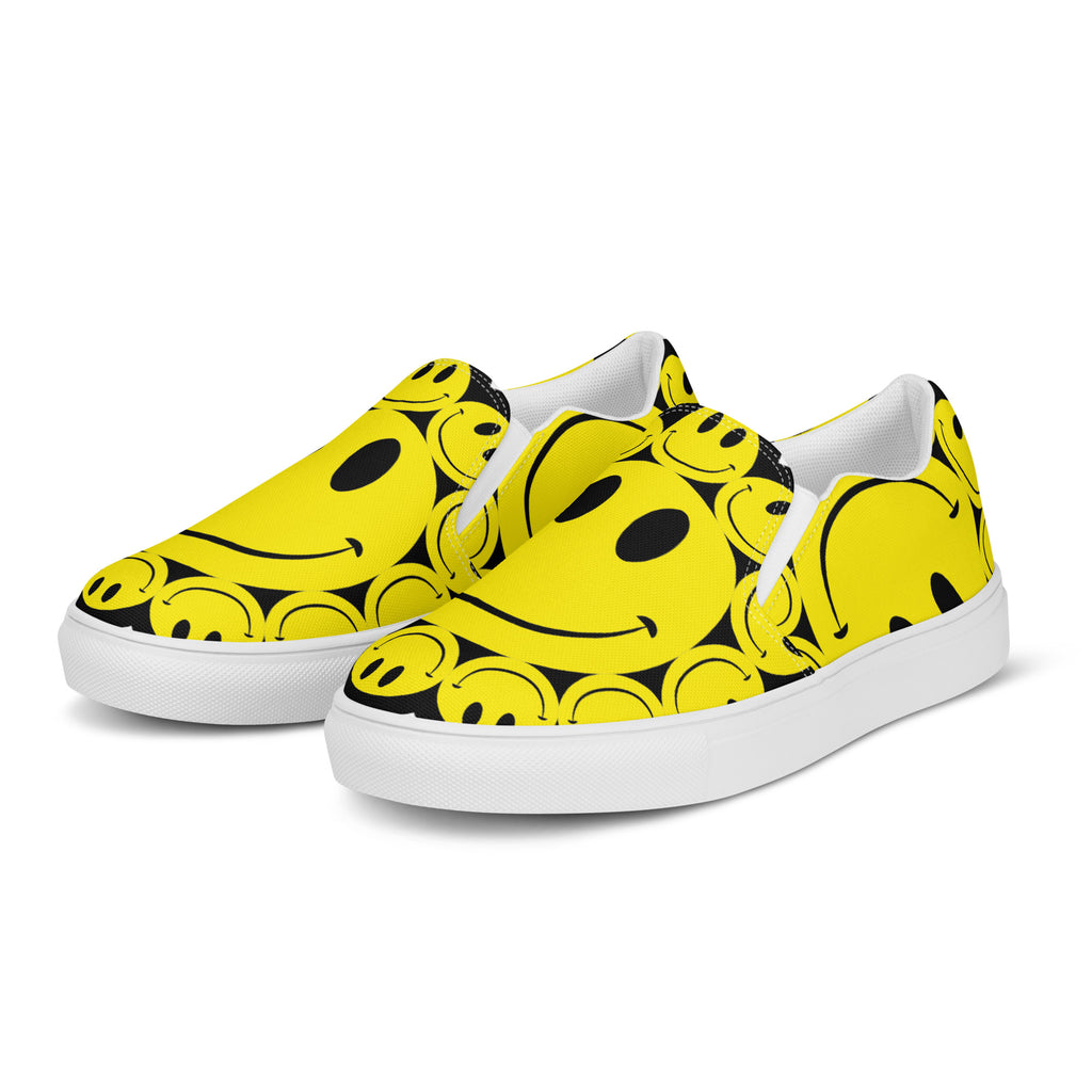 DEJAVOODOO slip-on canvas shoes by Robin Gnarly — left side