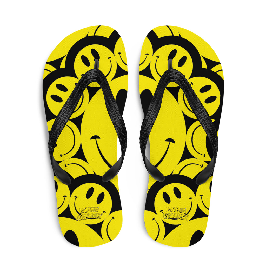 DEJAVOODOO flip-flops by Robin Gnarly — top view