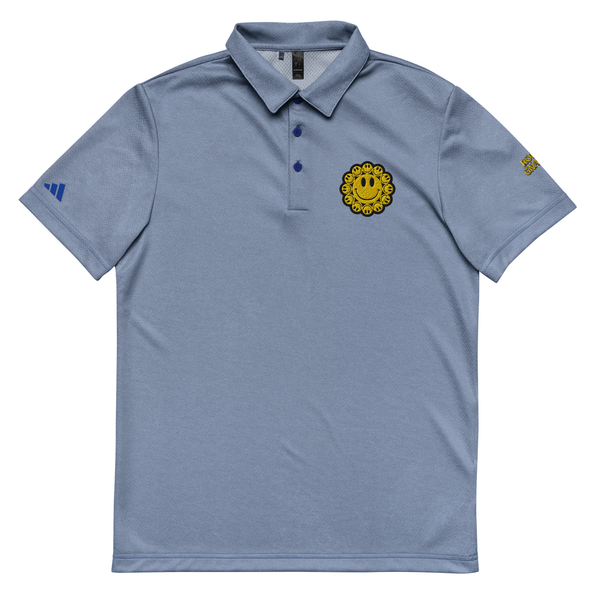 DEJAVOODOO x Robin Gnarly x Adidas space-dyed polo — front