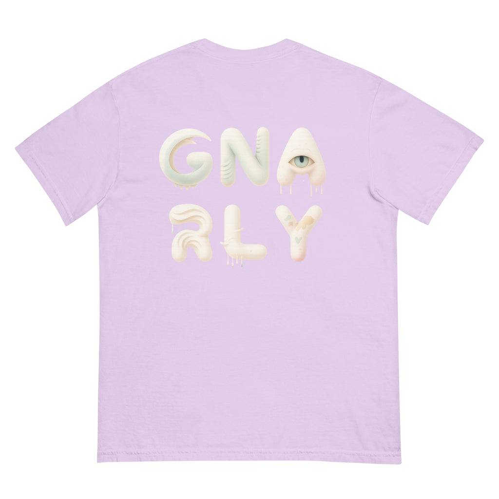 Gnarly Dragon heavyweight tee by Robin Gnarly — orchid, back