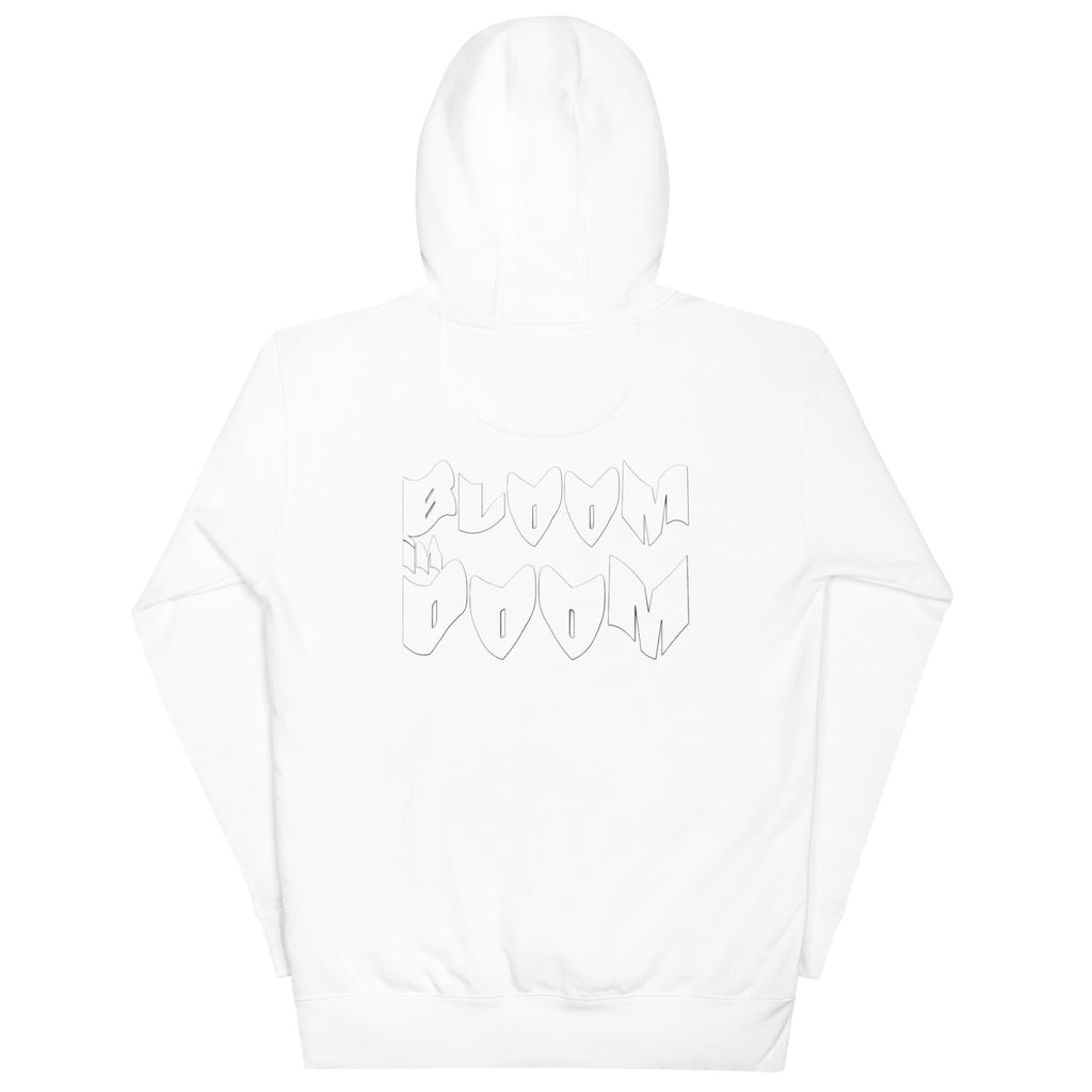 DEJAVOODOO hoodie Bloom in Doom edition by Robin Gnarly — white, back