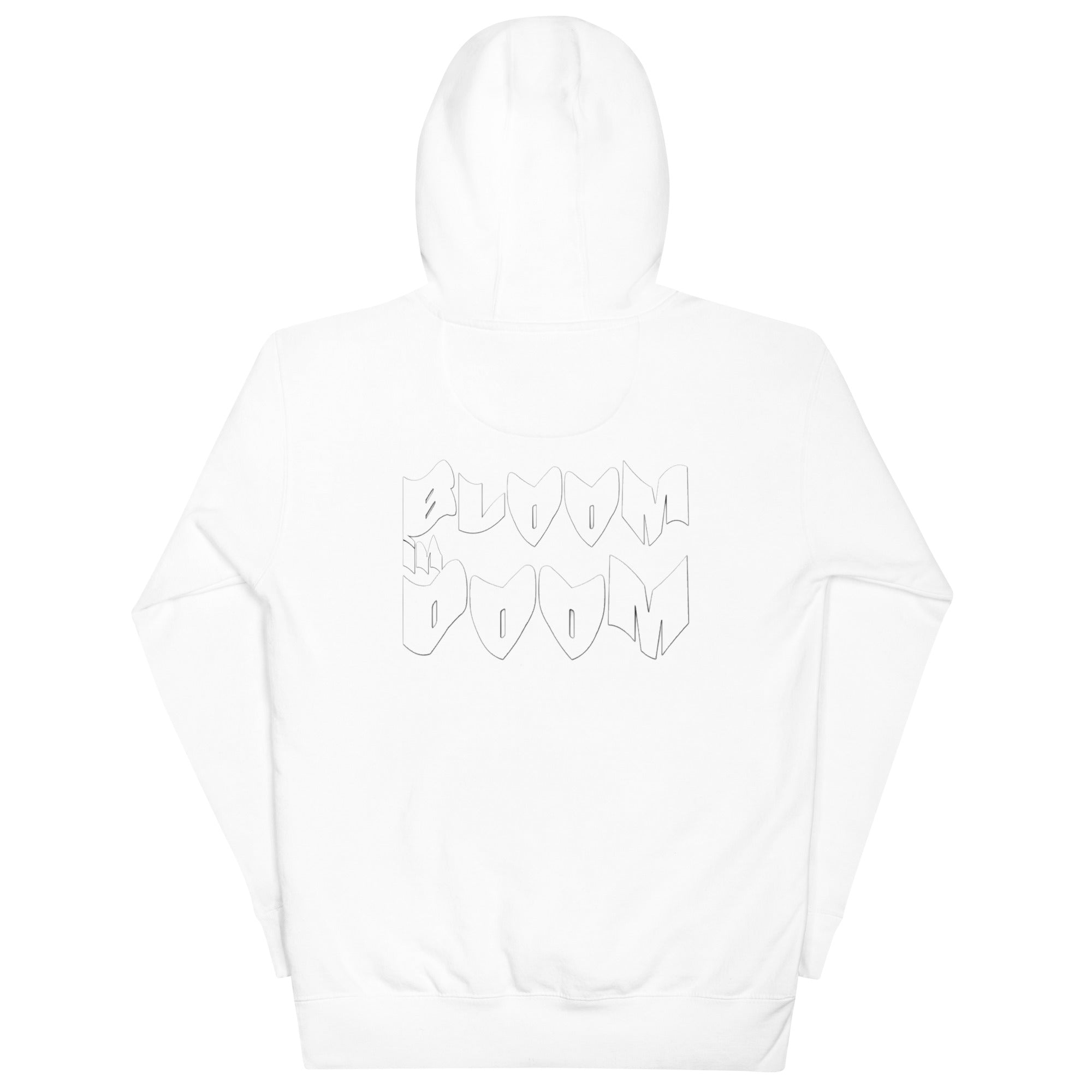 DEJAVOODOO hoodie Bloom in Doom edition by Robin Gnarly — white, back